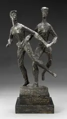 Dancers by Chaim Gross, 1968, bronze with black patina, sold May 2009