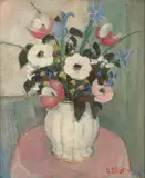 Dietz Edzard, Still life with poppies and irises