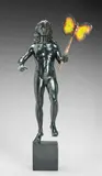 Homme au papillon, 1968 / 1984 by Salvador Dalí, bronze with green and gold patina, partially cold painted in red and yellow, sold May 2009
