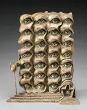Les yeux surréalistes by Salvador Dalí, 1980, bronze with silver patina and mixed media, sold May 2009