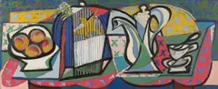 Emil Filla, Still life with tea service and fruit, 1946, oil on canvas