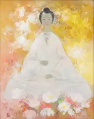 Divinité by Vũ Cao Đàm, 1970, oil on canvas, offered May 2009