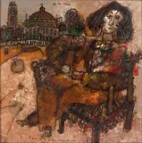 Théo Tobiasse, Le poëte est la couleur du temps qui passe, 1976, oil on canvas