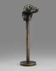 Tête de chien by Diego Giacometti, c. 1970, bronze with brown and green patina, sold May 2009