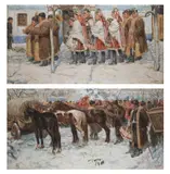 Otto Molitor, Masopust, on the Market, 1920s, Oil on canvas