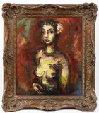 Jan Bauch, Girl with a Flower in Her Hair