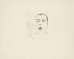 Ohne Titel by Francesco Clemente, Radierung auf Arches (Wasserzeichen), sold Jan 2025
