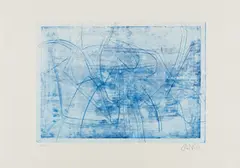 Herbert Zangs, Ohne Titel, Farbradierung auf Hahnemühle (Wasserzeichen)