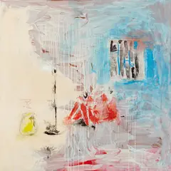 Diango Hernández, The Window of my Neighbor, 2006, Acryl und Bleistift auf Leinwand