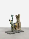 Markus Lüpertz, Akt mit Spielzeug, 1993-95, Bronze, handbemalt