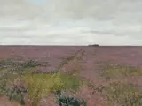 Hans am Ende, "Blühende Heide", Öl auf Leinwand