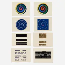 Paul Mogensen, Eight works from the Book of Prints portfolio, 1980, mixed media print
