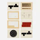 Paul Mogensen, Eight works from the Book of Prints portfolio, 1980, mixed media print