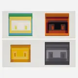 Folio I / Folder 28; Folio I / Folder 30 (two works from the Formulation : Articulation portfolio) by Josef Albers, 1972, screenprint in colors, sold Jan 2023