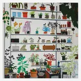 Large Shelf Still LIfe by Jonas Wood, 2017, offset lithograph in colors, sold Jan 2023