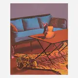 Ken Price, Figurine Cup III (from the Figurine Cup series), 1969-1970, offset lithograph and screenprint in colors