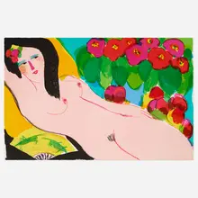 Walasse Ting, Nude, 1986, screenprint in colors