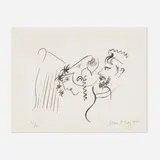 Biblical Subject by Marc Chagall, 1956, lithograph on Arches, sold Jan 2023