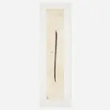 Tom Marioni, Drawing a Line, 2012, drypoint with plate tarnish printed in sepia and black