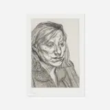 Lucian Freud, Head of Ib, 1988, etching on Somerset