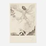 Icarus (from the Mythologie portfolio) by Salvador Dalí, 1963, etching and drypoint on Arches, sold Jan 2023