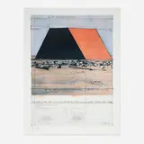Christo, The Mastaba of Abu Dhabi, Project for the U.A.E., 1979, offset lithograph in colors