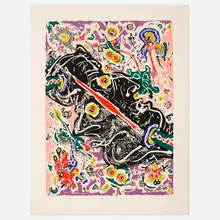 Alfonso A. Ossorio, Janus, 1969, screenprint in colors on Arches
