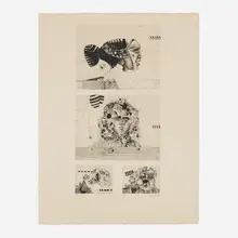 Assadour Bezdikian, Quatre Masques, 1971, etching