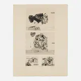 Assadour Bezdikian, Quatre Masques, 1971, etching