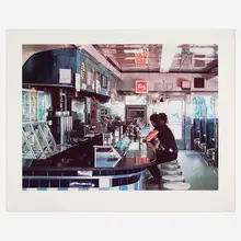 Ralph Goings, Blue Diner, 1995, offset lithograph in colors