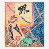 Shards I by Frank Stella, 1982, lithograph and screenprint in colors on Arches Cover, sold Jan 2023