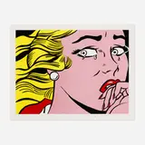 Roy Lichtenstein, Crying Girl exhibition poster, 1994, offset lithograph in colors