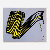Roy Lichtenstein, Brushstroke (Leo Castelli Gallery Poster), 1965, offset lithograph in colors