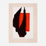 Art 1981 Chicago Print by Robert Motherwell, 1981, lithograph in colors on Arches Cover mould-made, sold Jan 2023