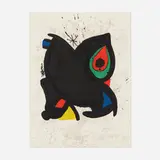 Grand Palais by Joan Miró, 1974, lithograph in colors, sold Jan 2023
