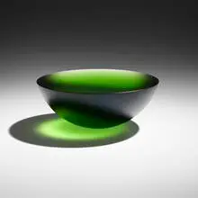 František Vízner, Green Bowl, c. 2005, cast glass