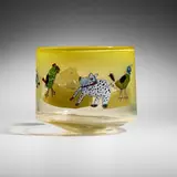 Joey Kirkpatrick and Flora C. Mace, Untitled (Animal Bowl), 1980, hand-blown glass, wire