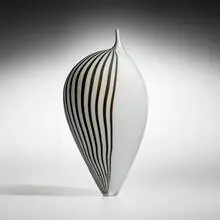 Nubiu by Lino Tagliapietra, 2007, hand-blown glass with battuto and wheel-carved surface, sold Feb 2025