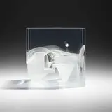 Steven Weinberg, Cube, c. 1990, cast and polished optical glass