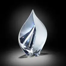 Afterglow by Christopher Ries, 1998, cut, ground, and polished optical crystal, sold Feb 2025