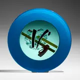 Bohumil Elias, Sr., Impressions in Blue, 1999, painted, laminated, cut and polished glass
