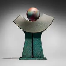Jack Schmidt, Precious Stone Series No. 55, 2003, cast and blown glass, bronze