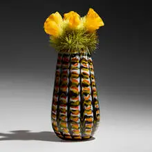 Flo Perkins, African Cactus, 1996, hand-blown glass, glass threads
