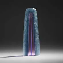 Alex Gabriel Bernstein, Neo Vine, 2014, cast, carved and sandblasted glass