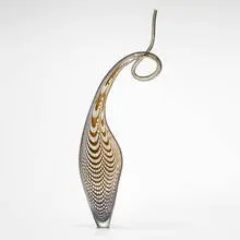 Lino Tagliapietra, Dinosaur, 2008, hand-blown glass, artist-designed patinated metal base