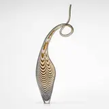 Dinosaur by Lino Tagliapietra, 2008, hand-blown glass, artist-designed patinated metal base, sold Feb 2025