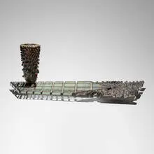 Michael Glancy, Star X Projection, blown, cut, polished and sand-blasted glass, electro-plated copper, cast glass, acrylic