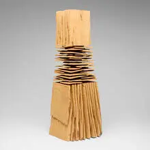 David Nash, Rip and Cross Cut Column, 2002, oak