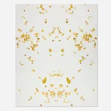 Adam McEwen, Baden-Baden, 2010, acrylic and chewing gum on canvas