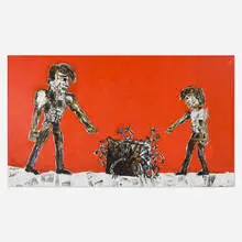 John Sonsini, Untitled, 1981, acrylic and acrylic transfer on canvas